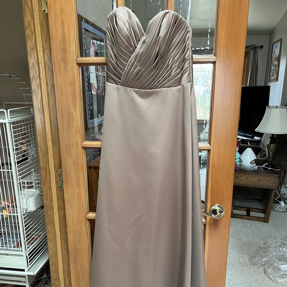 NWOT mocha prom dress